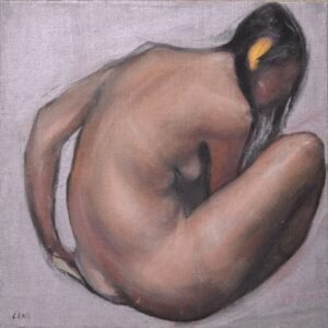 Curled up Nude Painting